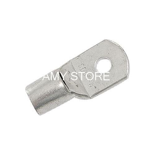 8mm Dia Bolt Hole Terminals Connecting Nose Cable Lug Silver Tone