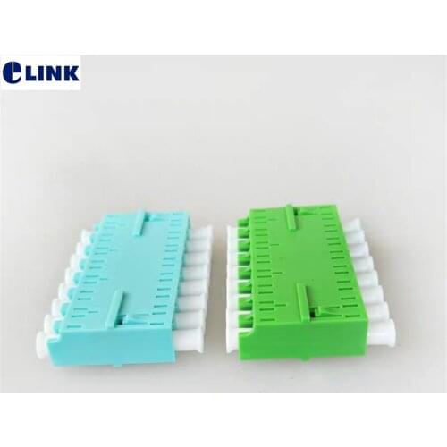 LC adapter 8 cores fiber optic adapter OM3 SM LC/APC aqua green blue optical fibre coupler ftth connector 8 ports adapter