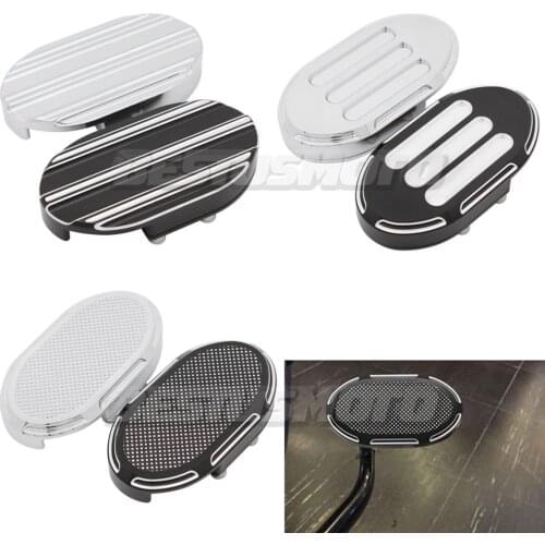Motorcycle CNC Aluminum Brake Foot Pegs Pedal Pad Cover Footrests For Harley Sportster XL883 XL1200 Dyna Wide Glide V-Rod