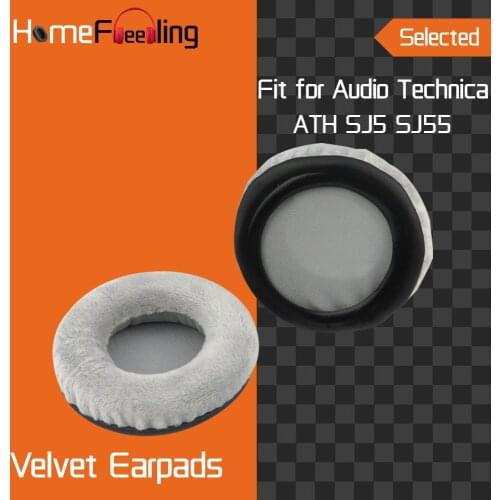 Homefeeling Earpads for Audio Technica ATH SJ5 SJ55 Headphones Earpad Cushions Covers Velvet Ear Pad Replacement