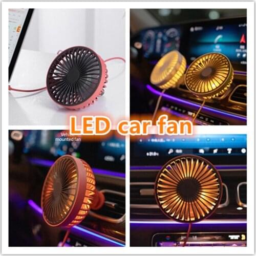 Car air outlet electric fan car USB interface car home dual-use cooling fan truck car sedan universal