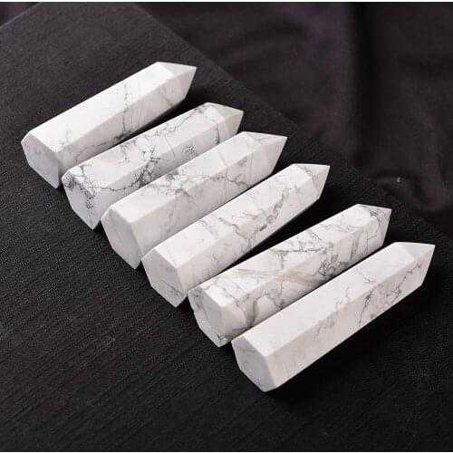 White turquoise quartz crystal wand point reiki healing natural stone and minerals home decoration for sale