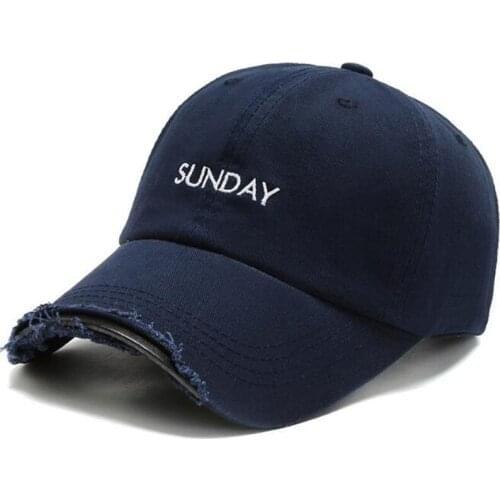 Snapback Cap Washed Cotton Novelty Damaged Letter Embroidery Baseball Caps For Men Women Sports Cap Adjustable Size Couple Hats