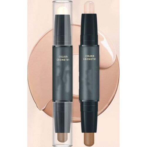 Double-head Bronzers & Highlighters Stick V Face Trimming Stick High-light Shadow Concealer Bar Contour Stick TSLM1