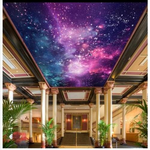 Customized photo wallpaper 3d ceiling murals wallpaper Hd zenith star sky universe in space wall papers for living room decor