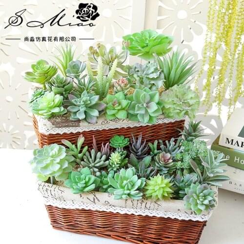 DIY Artificial Succulent Grass Plant Fake Landscape Flower Home Garden Decor Wedding Decoration No Flowerpot 12PC/LOT