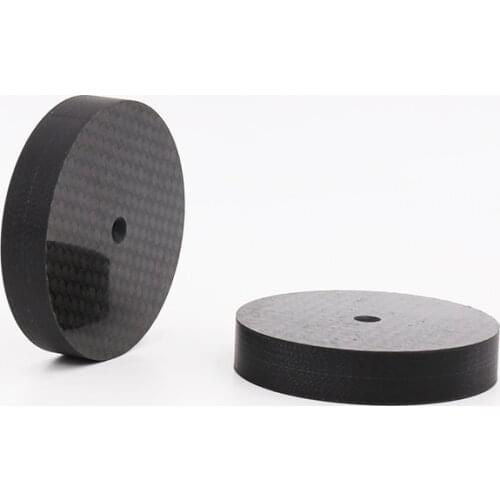 8PCS Black Carbon Fiber Speaker Isolation 30x10mm Spike Base Pad Shoe Feet Hifi