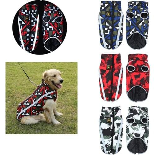 Large Breed Dog Jacket Waterproof Dog Coat Reflective Warm Winter Clothes Big Dog Labrador Overalls Chihuahua Pug Clothing
