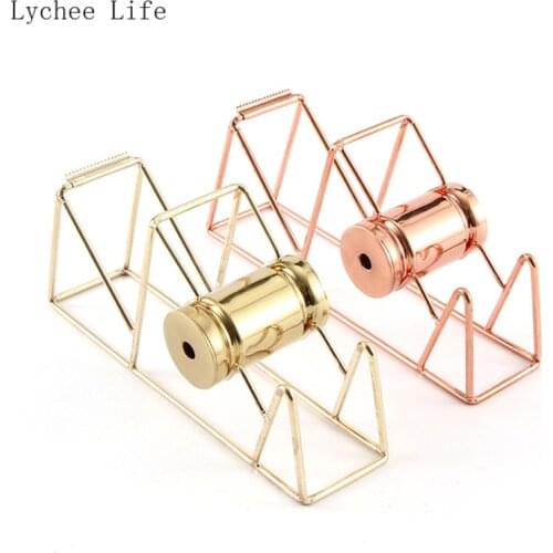 Lychee Life Stationery Desktop Tape Dispenser Tape Cutter Washi Tape Storage Organizer Cutter Diy Home Decoration