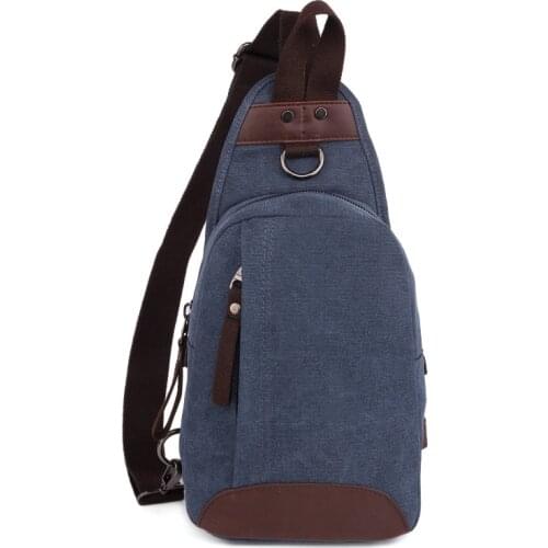 Fashion Wearable Canvas Backpack Vintage Shoulder Bag Men Leisure Travel Bags Male Chest Bag Mens Shoulder Bag