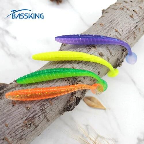 BASSKING Soft Bait 75mm/1.5g 90mm/2.4g 100mm/3.5g Fishing Lure Isca Artificial Para Pesca Silicone Baits Peche Wobblers Swimbait