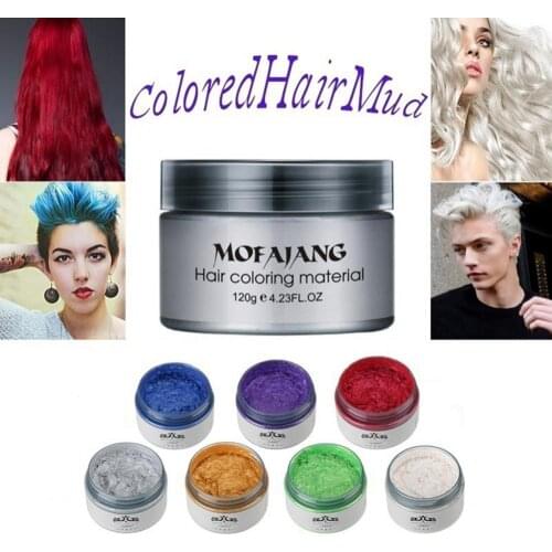 9 Color Disposable Unisex DIY Hair Color Wax Dyeing Cream Temporary Modeling Mud