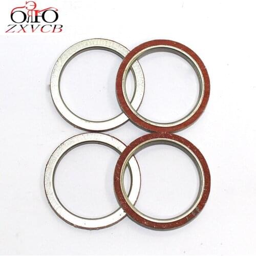 4PCS FOR KAWASAKI KLT185 A1/A2 86-87 KLT200 A/B/C 81-84 KLF220 1985-2002 KLF250 2003-2011 KLT250 1982-1983 Exhaust Pipe Gasket