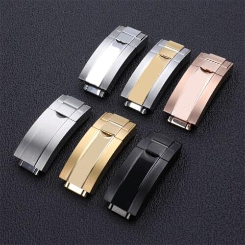 High quality Watchband Clasp For Rolex Watch Stainless Steel Folding Deployant Buckle Watch Accessorie Watch Buckle 16mm