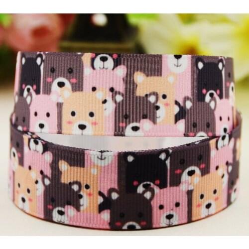 22mm 25mm 38mm 75mm Animal Cartoon pattern printed Grosgrain Ribbon party decoration 10 Yards X-04085