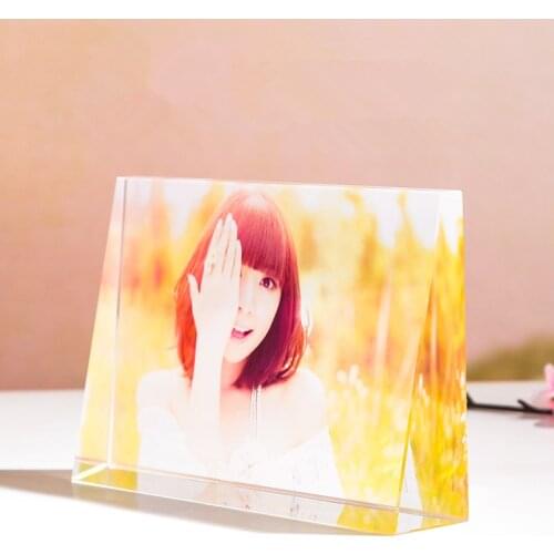 Customized Christmas Gift Decoration Square Shape Crystal Photos Frame Picture Printed for Lover Friend Family Wedding Albums