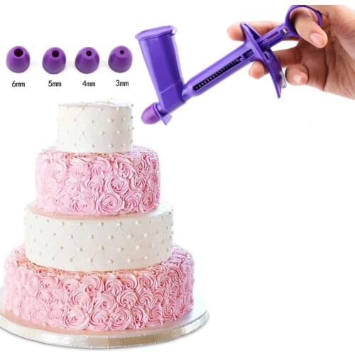 Removable Round Pearl Applicator Cake Nozzles DIY Cake Decorating Pearl Gun Ball Applicator Meatball Coating Fondant Cake Tools