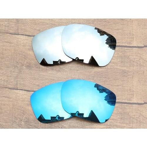 Vonxyz 2 Pairs Ice Mirror & Chrome Mirror Polycarbonate Replacement Lenses for-Oakley TwoFace Frame