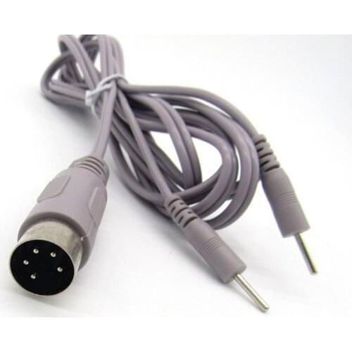 10 pcs 5 cores Tens EMS Electrode wire Electrodes Connector Cables for Micro Current Electrode Stimulation Machine with 2 Pin
