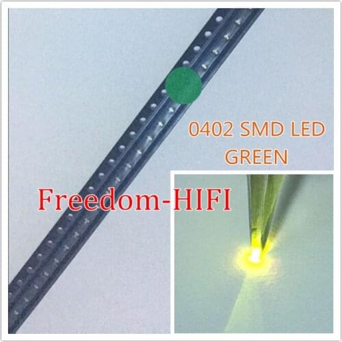 100pcs SMD SMT 0402 Yellow Green Ultra Bright LED lamp light Free shipping