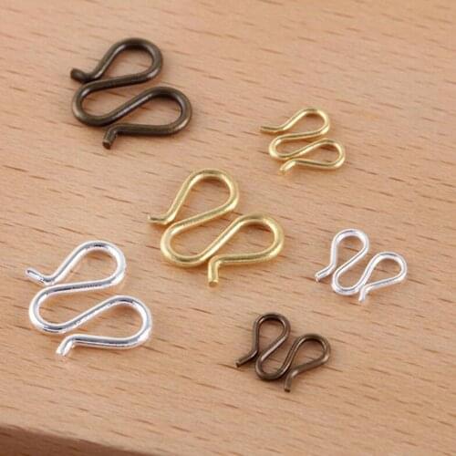 1000pcs Copper W Clasps Hooks End Clasps Connectors Bracelet Necklace Findings Jewelry Making