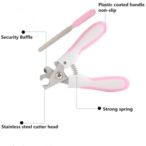 2 Pcs Professional Pet Cat Dog Nail Clipper Cutter Stainless Steel Grooming Scissors Clippers Claw Nail Scissors with Lock