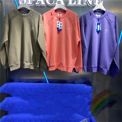 2021FW ADER ERROR Tape Logo Crewneck Men Women 1:1 High Quality Sweatshirts Thick Fabric ADER Adererror Hoodie