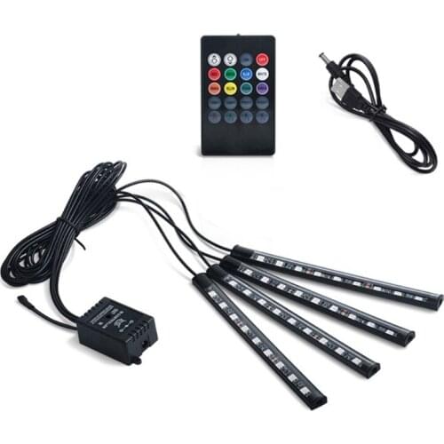 Car RGB LED Strip Light Car Styling Decorative Atmosphere Lamps Interior Light