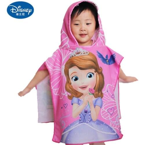 Summer Children Hooded Bath Towel beach towels Minnie Mickey mouse boy girl Cloak Bathrobe Cartoon Bathing beach swimming