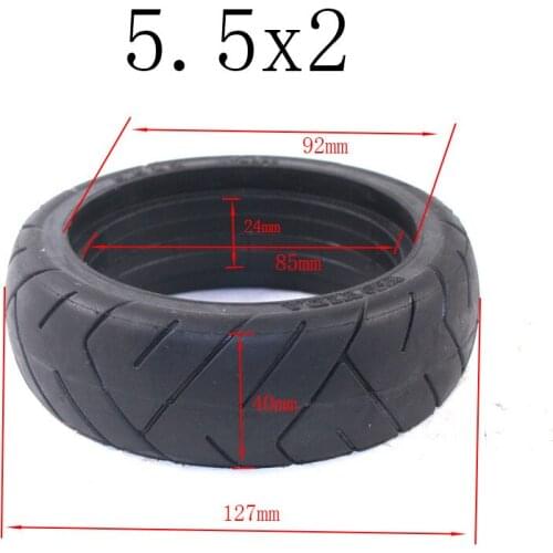 Free shipping 5.5x2 Solid Tire external diameter 128mm fits for Hoverboard Self Balancing Electric Scooter Spare Parts