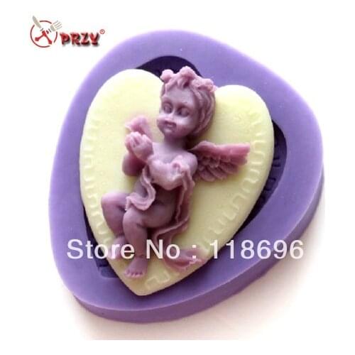 Free shipping Angel baby Food grade material chocolate mold fondant Cake decoration mold for Handmade soap mold NO.:si343