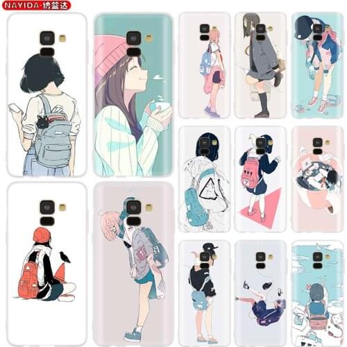 Soft Case For Samsung Galaxy A10 A20 A30 A40 A50 A70 S A21 A31 A41 A51 A71 S a10s Star Japanese style Clothes Fashion Girls