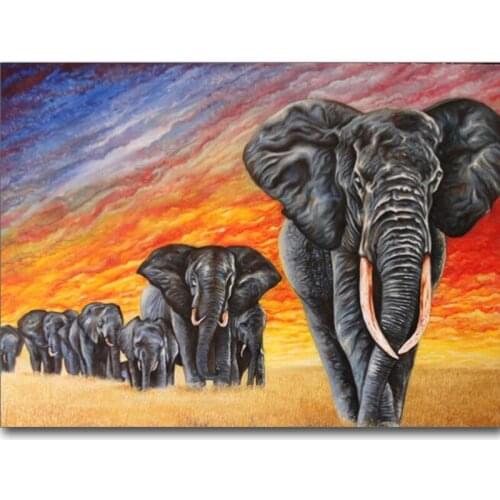 Diy diamond embroidery elephant family full square diamond painting animal cross stitch 5d diamond mosaic kits