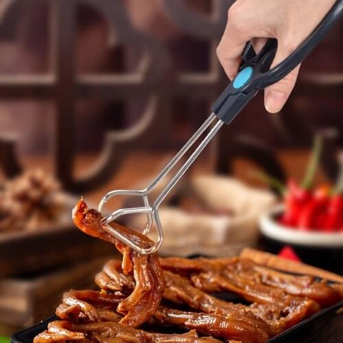 Long Handle Barbecue Scissor Tongs Grilled Food Tong BBQ Bread Roast Clip Kitchen Baking Tongs BBQ Tools Kitchen Tools