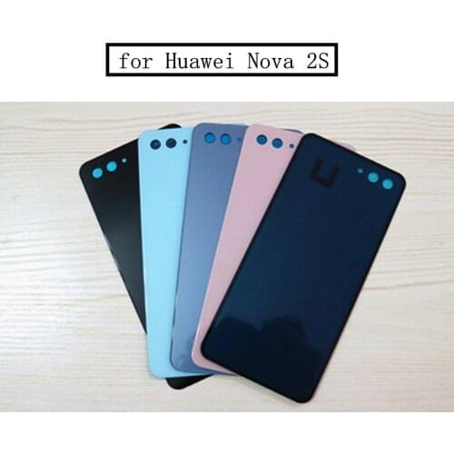 For Huawei Nova 2S Housing Back Battery Door Cover Case replacement repair parts For Huawei Nova 2S Glass Back Cover Spare Parts
