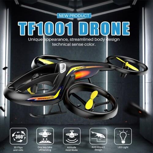 HGRC TF1001 RC Drone With LED Light Alititude Hold Quadrocopter 3D Flips Model Remote Control Helicopter Dron Gift Toys for boys