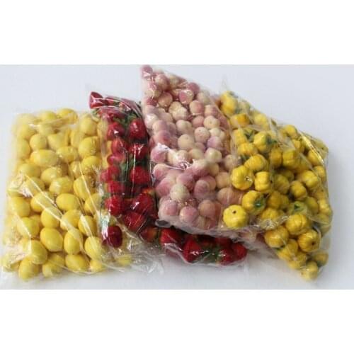 100pcs Artificial Fruit Fake Lemon Plastic Simulation Orange Ornament Craft Photography Props Lemon Decor for Fruit Shop Window