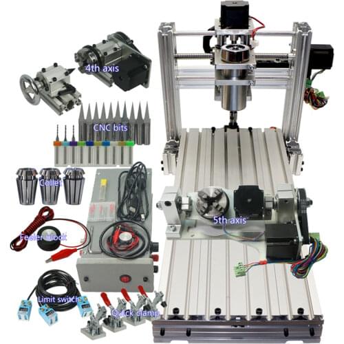 LY Economic DIY CNC 3060 2060 Wood Router Engraver 400W 3-5 Axis CNC 6020 Metal Aluminum Milling Carving Engraving Machine