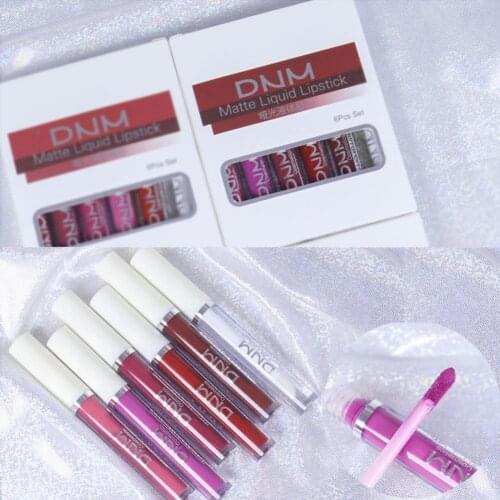 Mini 6Pcs/Box Chic Lip Plumping Gloss Kit High Color Rendering Lip Lacquer Lightweight for Shopping