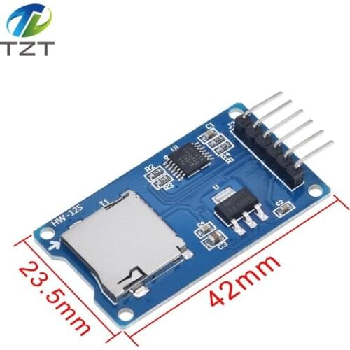 Micro SD card mini TF card reader module SPI interfaces with level converter chip for arduino
