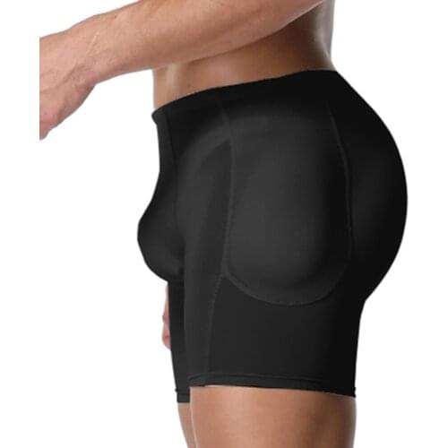 Men Shaper Fake Ass Butt Lifter Boxer Wasit Tummy Control Slimming Shapewear Hip Padded Body Shaper Butt Lift Shorts Underwear