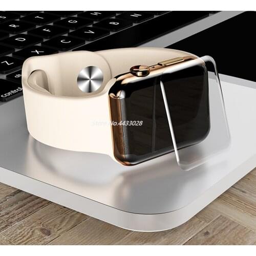 3D UV Nano Liquid Full Glue Tempered Glass for Apple Watch 38 42 40 44 MM Screen Protector for Apple Watch 4 Series Film Glass