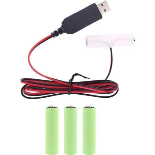 2021 New LR6 AA Battery Eliminator USB Power Supply Cable Replace 1-4pcs 1.5V AA Battery
