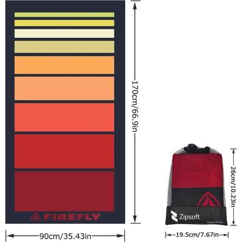 Zipsoft Portable large Beach towel Microfiber Travel Pool Bath Towels Quick Dry Water Absorbent Lightweight Compact 90cm*170cm