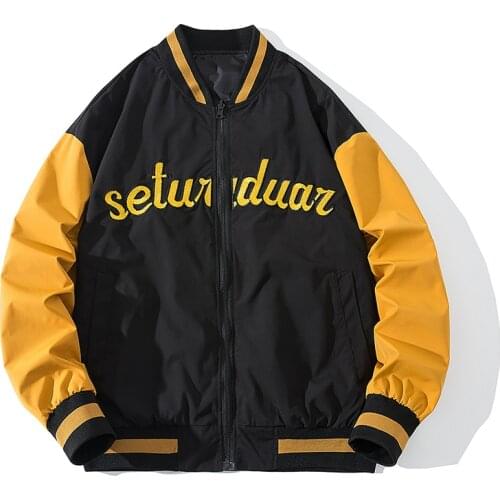 Casual Baseball Jacket Men Embroidery Varsity Jacket Men Women Retro Streetwear Coat Letter Patchwork Korean Clothes Autumn Male
