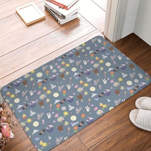 Meet Me At My Happy Place Doormat Carpet Mat Rug Polyester Non-Slip Floor Decor Bath Bathroom Kitchen Living Room 40*60