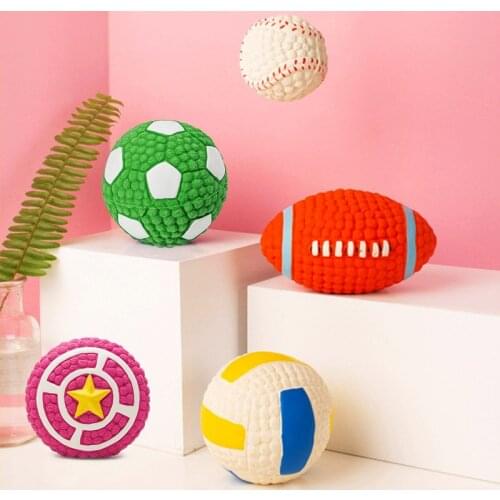 Pet Dog Rubber Ball Toys For Dogs Resistance To Bite Dog Chew Toys Funny French Bulldog Pug Toy Puppy Pet Training Products