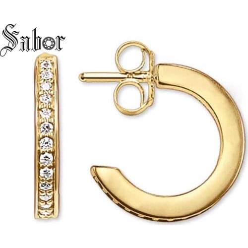 Gold Color Creole Hoop Earrings 2020 New Ethnic Fashion Jewelry Geometric silver color Gift For Women thomas