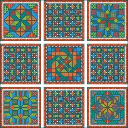 Glass pattern patterns Counted Cross Stitch 11CT 14CT 18CT DIY Chinese Cross Stitch Kits Embroidery Needlework Sets home decor