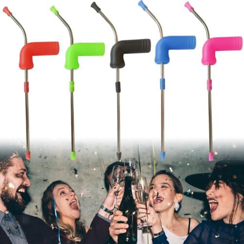 1PC Beer Snorkel Straw Beer Dispenser Double Snorkel Drinking Beer Bar Tools Festivals Party Dispenser